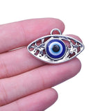 5Pcs/Lot Hamsa Palm Protection Charms Evil Eye Beads Fatima Hand Pendant