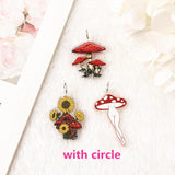 6Pcs Goth Mushroom Charms for DIY Earring Keychain Necklace