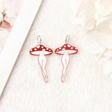 6Pcs Goth Mushroom Charms for DIY Earring Keychain Necklace