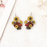 6Pcs Goth Mushroom Charms for DIY Earring Keychain Necklace
