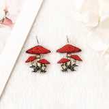 6Pcs Goth Mushroom Charms for DIY Earring Keychain Necklace