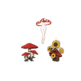 6Pcs Goth Mushroom Charms for DIY Earring Keychain Necklace