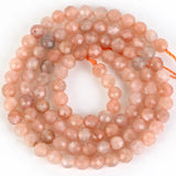 Faceted Sunstone Round Beads 2 3 4mm for Jewelry Making