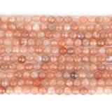 Faceted Sunstone Round Beads 2 3 4mm for Jewelry Making