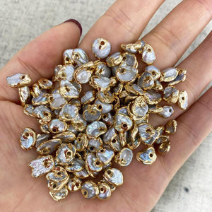 3pcs Freshwater Pearl Charms Pendants 8-10mm DIY Jewelry Making