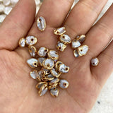 3pcs Freshwater Pearl Charms Pendants 8-10mm DIY Jewelry Making