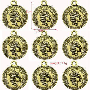 3 Coins Goddess Pendant Bracelet Necklace Earring DIY Making Supplies