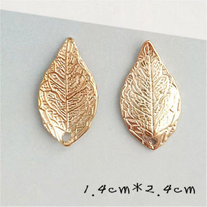 30 PCS Metal Alloy Leaves Pendant Charm for Jewelry Making 14*24mm 21*52mm