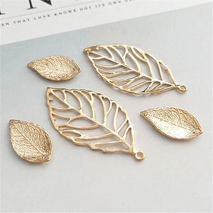 30 PCS Metal Alloy Leaves Pendant Charm for Jewelry Making 14*24mm 21*52mm