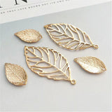 30 PCS Metal Alloy Leaves Pendant Charm for Jewelry Making 14*24mm 21*52mm