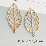 30 PCS Metal Alloy Leaves Pendant Charm for Jewelry Making 14*24mm 21*52mm