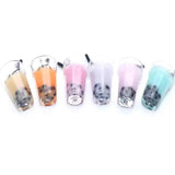 10pc Mixed Bubble Milk Tea Cup Charms 13*25mm DIY Earrings Necklace Jewelry