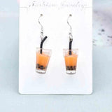 10pc Mixed Bubble Milk Tea Cup Charms 13*25mm DIY Earrings Necklace Jewelry