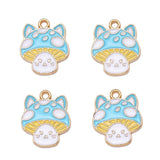 20pcs Enamel Drip Mushroom Pendants Funny Charms for Jewelry Making DIY
