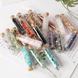 5-8mm Chip Stone Wishing Bottle Healing Crystal Quartz Mineral Decor