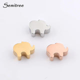5pcs 8mm Stainless Steel Elephant Charms for DIY Jewelry Making