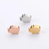 5pcs 8mm Stainless Steel Elephant Charms for DIY Jewelry Making