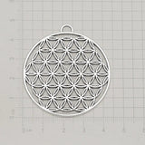 5pcs Antique Silver Plated Geometry Pendants Life Of Flower Charms