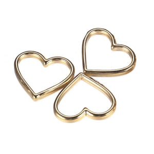 10PCS Stainless Steel Hollow Heart Charms for DIY Jewelry
