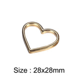 10PCS Stainless Steel Hollow Heart Charms for DIY Jewelry