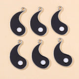 20Pcs Vintage Love Heart Taiji Alloy Charm Pendants DIY Jewelry Making