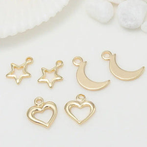 Champagne 14K Plated Brass Charms Pendants