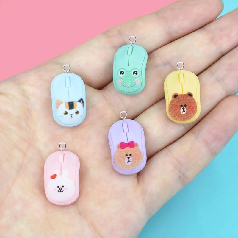 10pcs Resin Animal Pendant Charms Craft Making Findings Jewelry DIY Earrings
