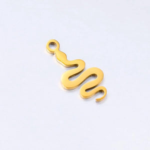 5pcs Classic Animal Snake Steel Charms Pendant Women Jewelry DIY