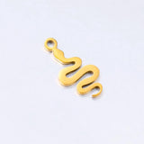 5pcs Classic Animal Snake Steel Charms Pendant Women Jewelry DIY