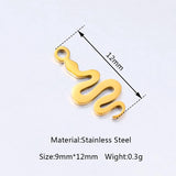 5pcs Classic Animal Snake Steel Charms Pendant Women Jewelry DIY