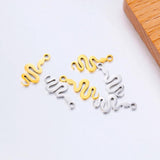 5pcs Classic Animal Snake Steel Charms Pendant Women Jewelry DIY