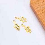 5pcs Classic Animal Snake Steel Charms Pendant Women Jewelry DIY