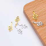 5pcs Classic Animal Snake Steel Charms Pendant Women Jewelry DIY