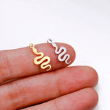5pcs Classic Animal Snake Steel Charms Pendant Women Jewelry DIY