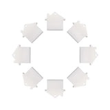 10Pcs Aluminum House Shape Pendants for DIY Jewelry Making