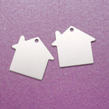 10Pcs Aluminum House Shape Pendants for DIY Jewelry Making