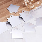 10Pcs Aluminum House Shape Pendants for DIY Jewelry Making