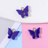 20Pcs Colorful Resin Butterfly Pendants for Jewelry Making DIY Accessories
