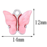 20Pcs Colorful Resin Butterfly Pendants for Jewelry Making DIY Accessories