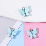 20Pcs Colorful Resin Butterfly Pendants for Jewelry Making DIY Accessories