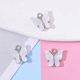 20Pcs Colorful Resin Butterfly Pendants for Jewelry Making DIY Accessories
