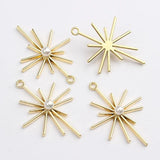 Zinc Alloy Octagonal Stars Charms 6pcs 31*42mm DIY Earring Making