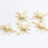 Zinc Alloy Octagonal Stars Charms 6pcs 31*42mm DIY Earring Making