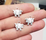 40pcs Antique Silver Plated Sheep Animals Charms Jesus Pendant