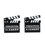 10pcs Blackboard Clapperboard Charms Pendant for DIY Earrings C736