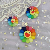 10pcs Sun Shine 3D Smile Sun Flower Resin Charms Pendant DIY Jewelry Accessory