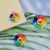 10pcs Sun Shine 3D Smile Sun Flower Resin Charms Pendant DIY Jewelry Accessory