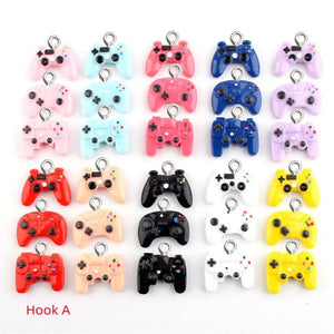 10Pcs Mini Game Controller Charms for DIY Jewelry Making