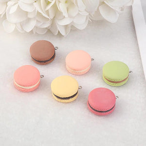10pcs Macaron Charms Resin Earring Pendant DIY Keychain Accessory