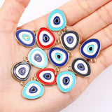20Pcs Evil Eye Pendants Enamel Drip Oil Charms for DIY Jewellery Making